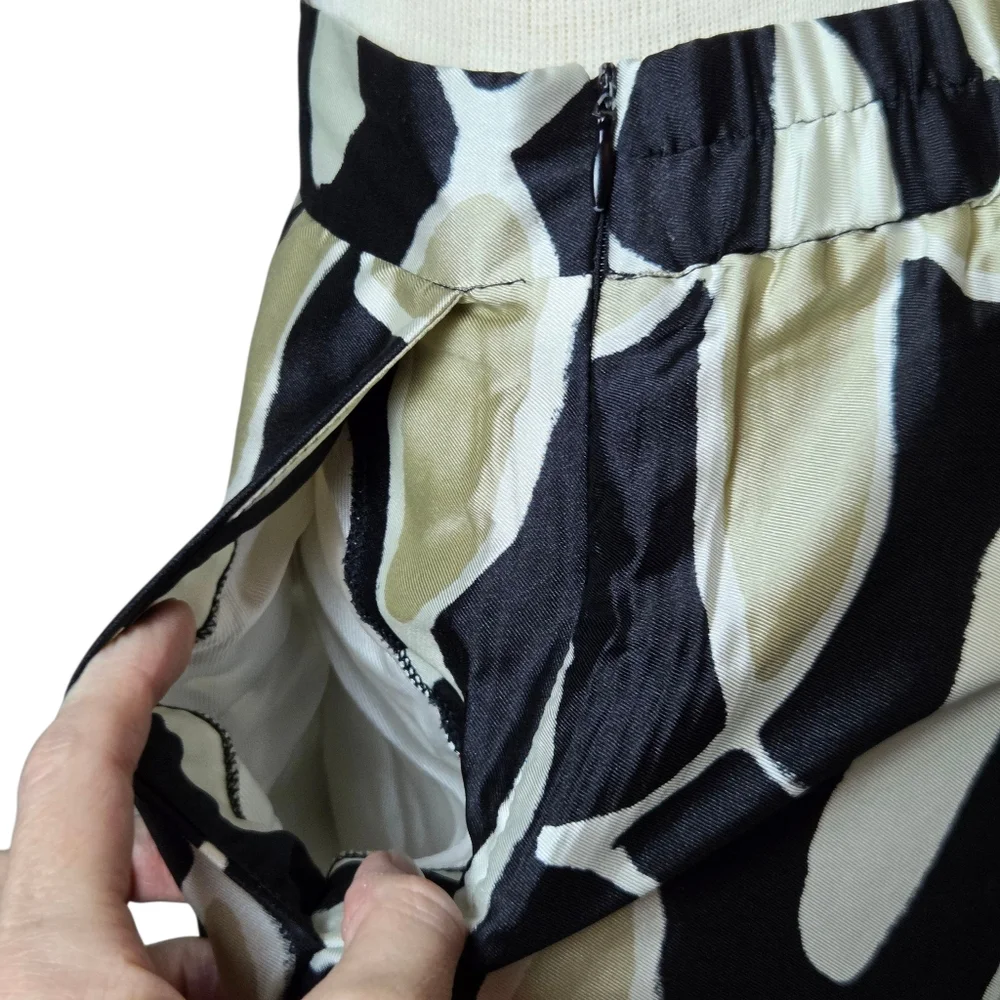 Zara Patterned Wide Leg Pants Size-Small - Picture 5 of 9